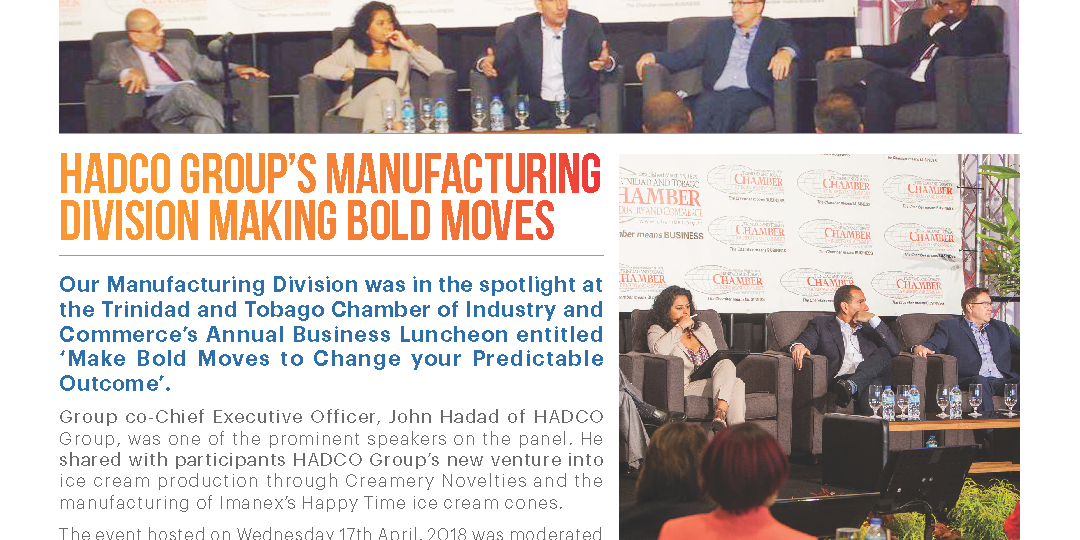 HADCO Group's Manufacturing Division Making Bold Moves - April 2018