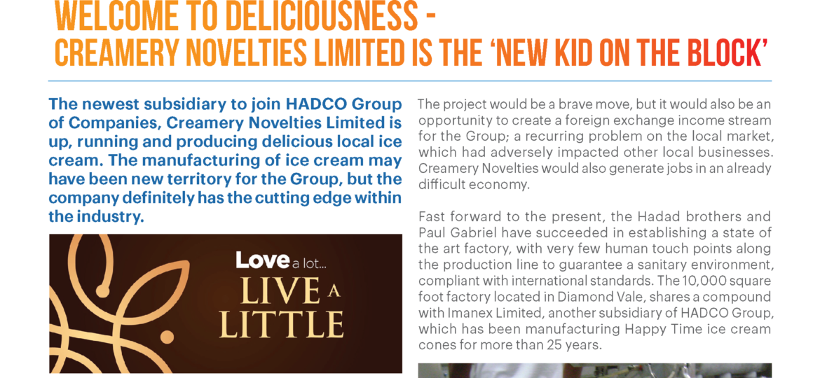 Welcome to Deliciousness - Creamery Novelties Limited is the New Kid on the Block - May 2018
